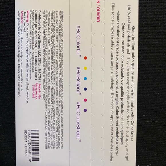 Color Street Nail Strips 🐍Hiss and Make Up💅 - Picture 5 of 6